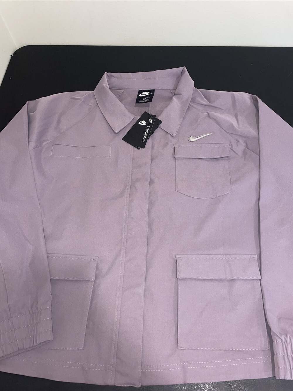 Nike Purple Smoke DC6939-531Sportswear Swoosh Cropped Utility Jacket 1x